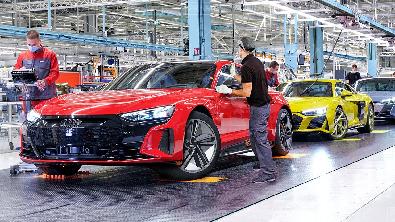 All’interno della fabbrica Audi multimiliardaria che produce l’ultima E-tron GT – linea di produzione